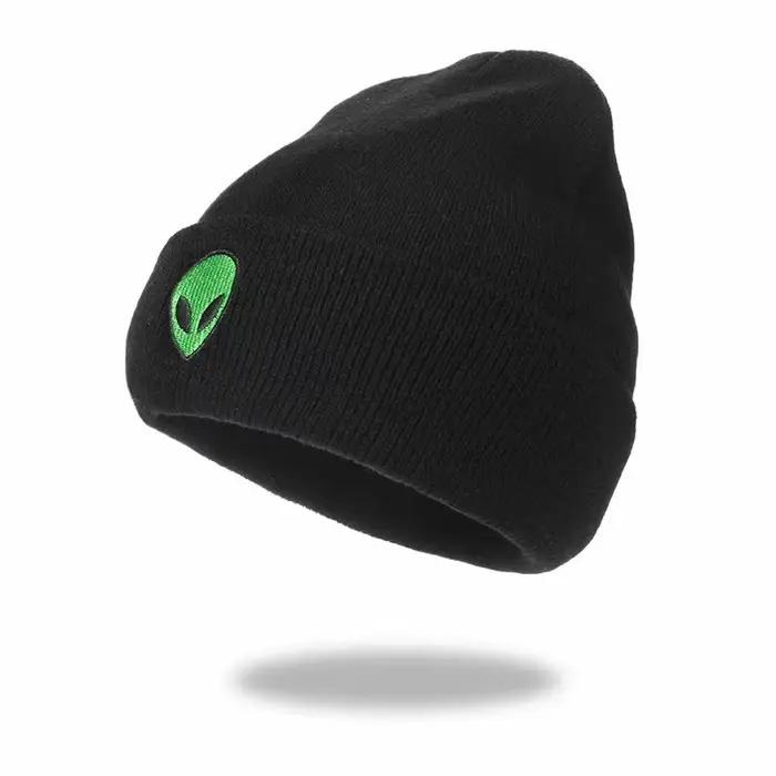 Chapeau tricoté brodé Alien pour hommes et femmes, cadeau de fête pour garçons et filles, nouveaux c