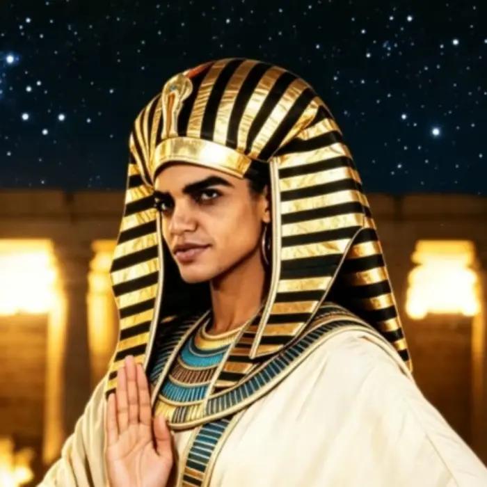 Chapeau de pharaon égyptien avec tête de serpent en tissu métallique doré et noir pour Halloween, Pâ