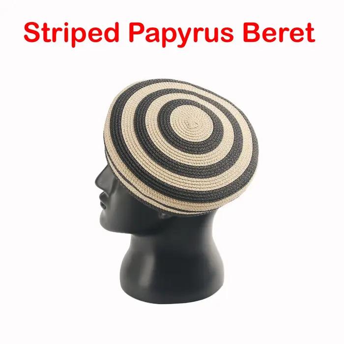 Bérets dôme rayés vintage français pour femmes, chapeaux de marin pour fête, chapeaux plats d'été po