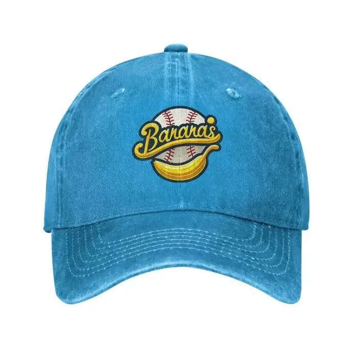 Casquettes de baseball vintage en denim unisexe, chapeau drôle Let's Go Bananas, Savannah Baseball D