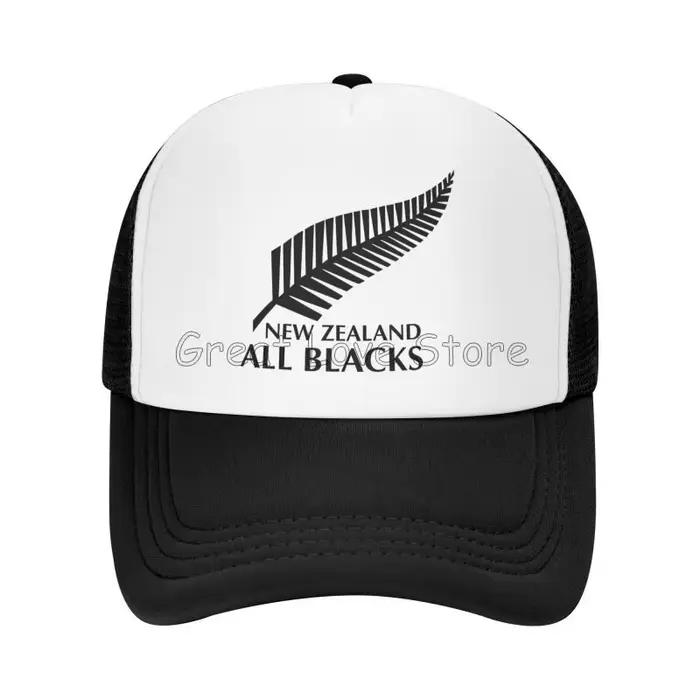 Nouvelle-zélande toutes les noirs casquettes de Baseball pour hommes femmes Hip Hop maille chapeau e
