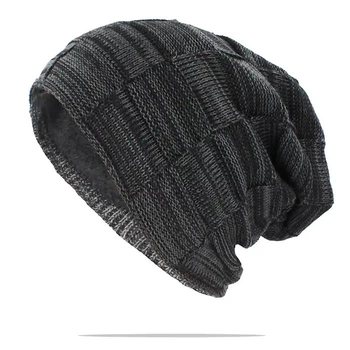 ALTOBEFUN – bonnet Skullies en fausse fourrure pour homme et femme, bonnet épais tricoté, chaud, Bag