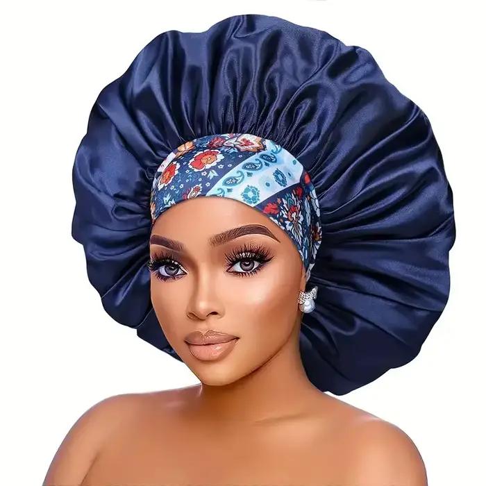 Bonnet élastique en satin bohème 8 couleurs pour femmes, bonnet de protection pour les soins capilla
