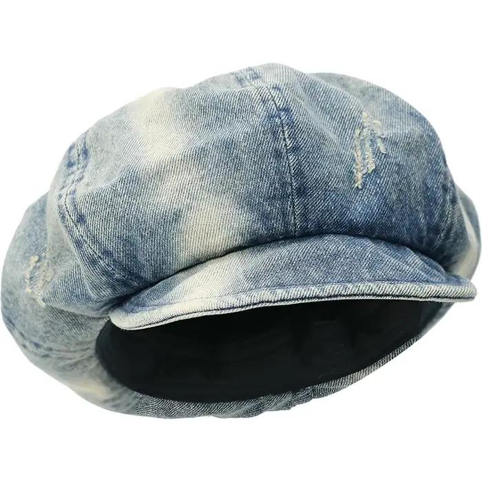 Casquette en jean vintage ELFSACK style streetwear avec effet délavé rétro, chapeau décontracté pour