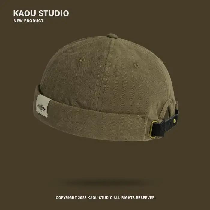 Chapeau rond sans bords en peau de Melon pour hommes et femmes, petit chapeau à la mode, assorti, pr