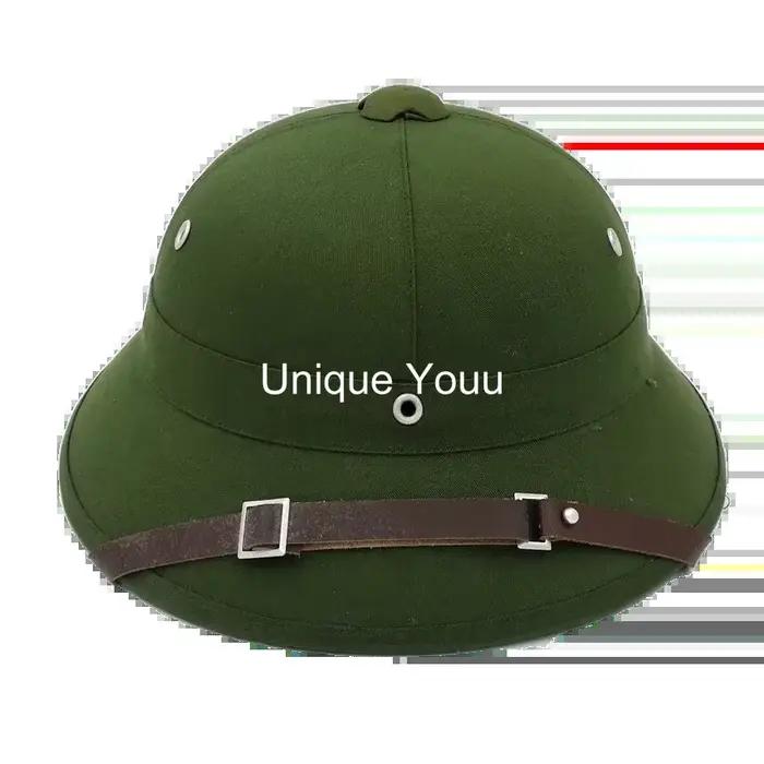 Chapeau vietnamien traditionnel de haute qualité, casque de plein air, casquette Cs de sport verte a