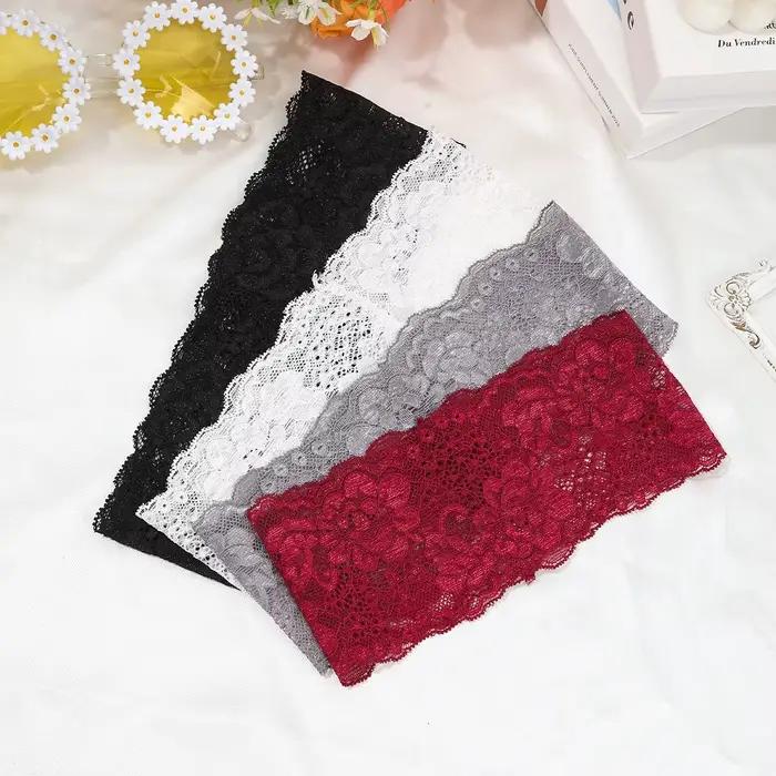 AWAYTR – bandeaux élastiques en dentelle de couleur unie, large nœud en tissu, accessoires pour chev