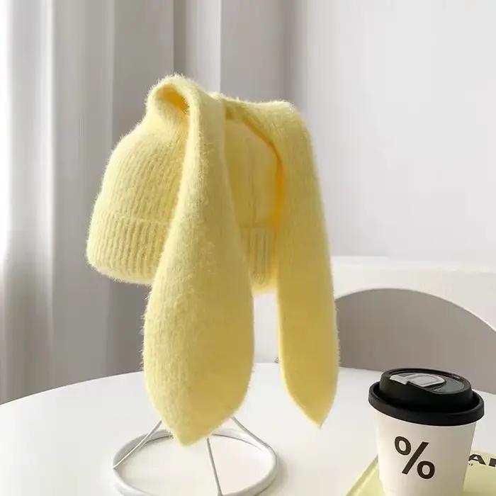 Chapeau d'oreille longue Crochet tricoté chapeaux mignon lapin chapeau oreilles de lapin chapeaux po