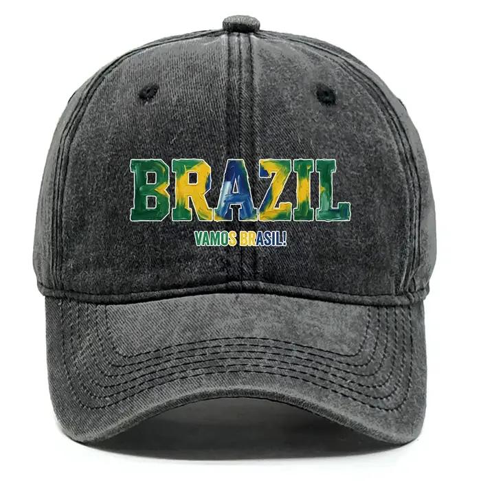Casquette de baseball réglable avec drapeau du Brésil imprimé, unisexe, avec bande anti-transpiratio