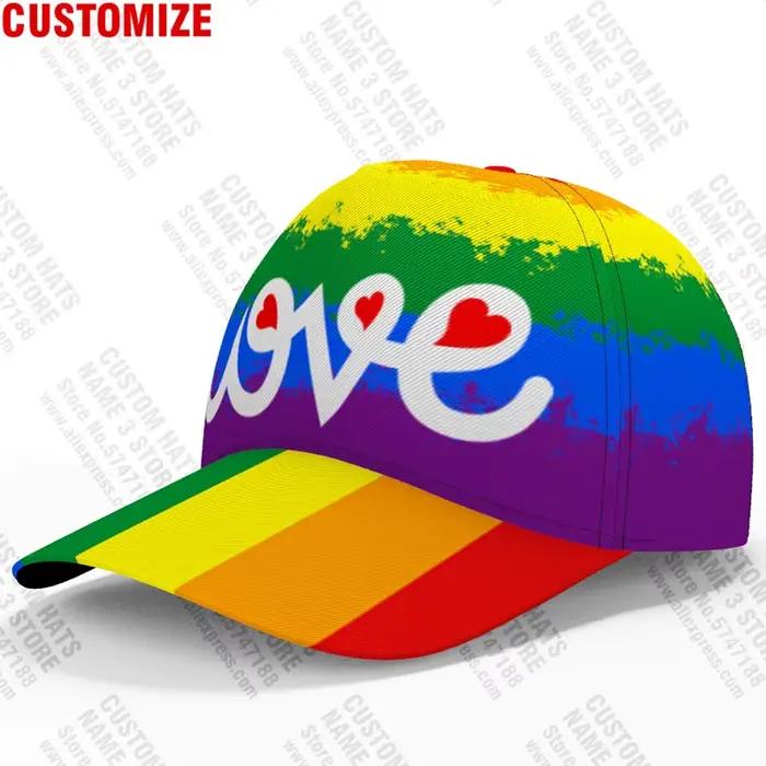 Casquette de baseball Rainbow Feel Love Bisexual Gay Pride Hat, Lesbian Lgbt Travel, Philly Stop Six