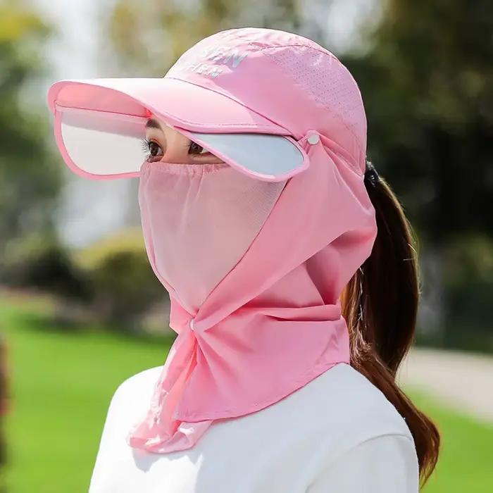 Chapeau à séchage rapide, protection solaire, en soie glacée, à large bord, type bob, anti-UV, avec