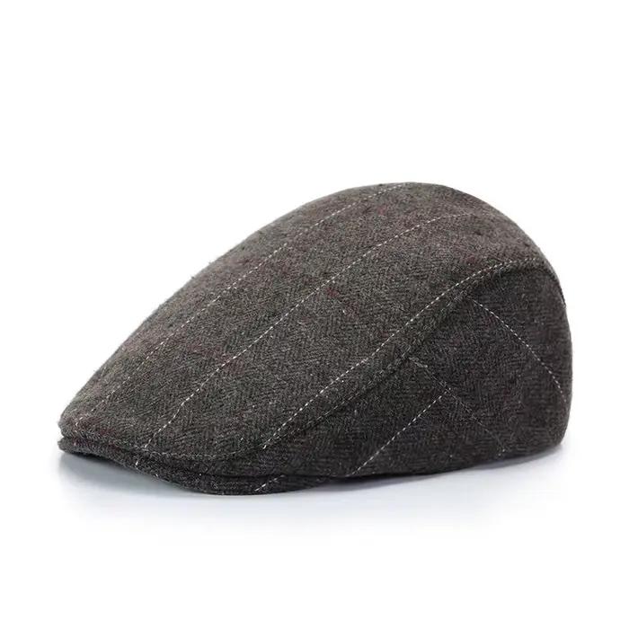 Béret à chevrons pour hommes et femmes, casquette à visière décontractée, casquette de peintre brita