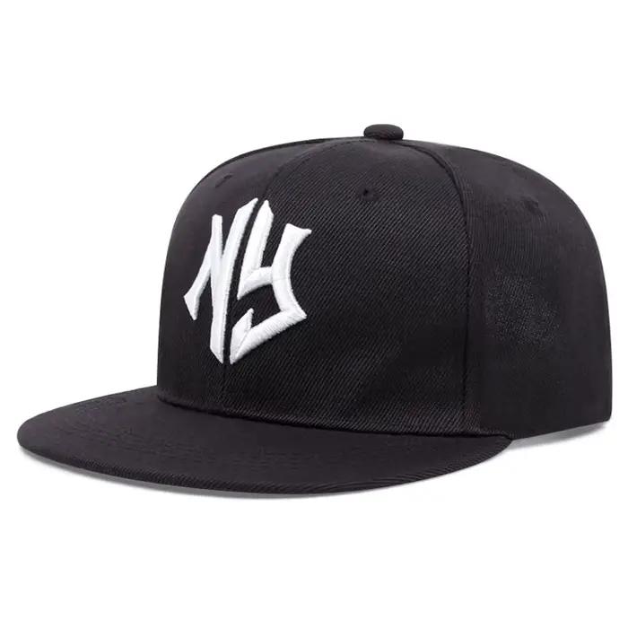 Chapeau à Bords Plats avec Lettres Brodées pour Homme et Femme, Chapeau de Style NYHip Hop avec Styl