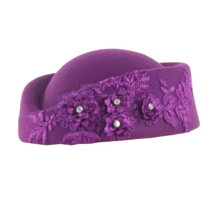49ME chapeau d'agent bord pour enfants adultes, Costume fête Cosplay, chapeau d'hôtesse l'air pour f