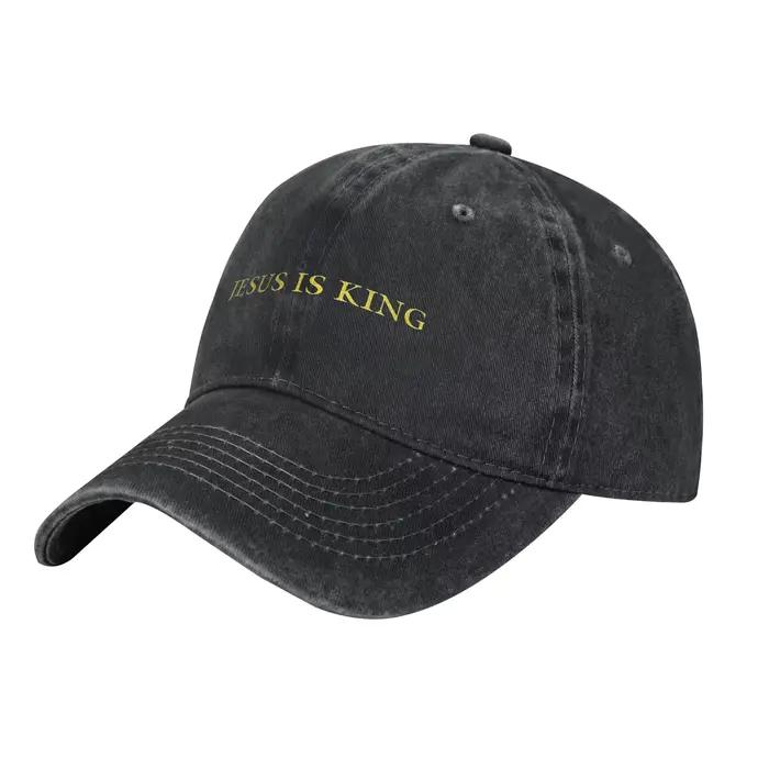 Casquette de baseball Kanye West « Jesus is King » en coton vieilli décontracté, casquette snapback