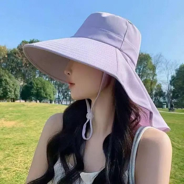 Chapeau de soleil anti-UV pour l'extérieur avec protection du cou, visière, châle, casquette de prot