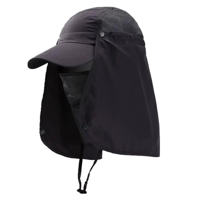 Chapeau de visière de randonnée pour Sport de plein air, protection UV, couverture du visage et du c