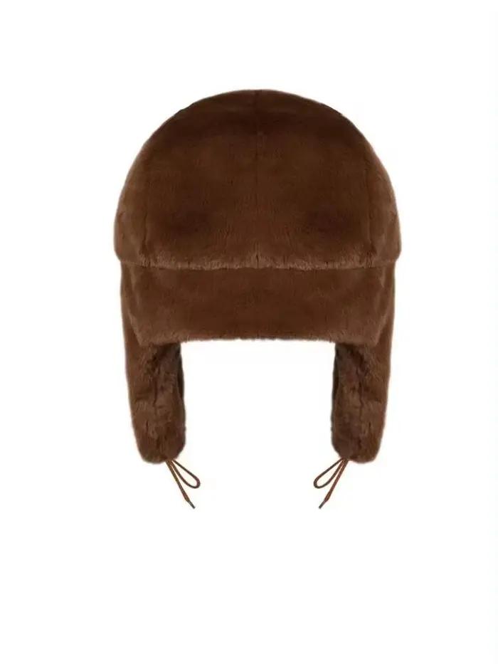 Mode automne hiver chaud Ushanka chapeau noir Y2K chapeau offre spéciale femmes casquette trappeur f