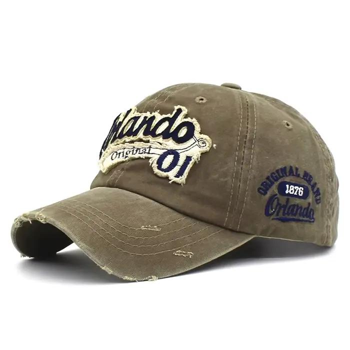 Nouvelle Casquette de Baseball Lavée 2026 Orlando 01 Brodé Hip Hop Skateboard Quotidien Décoration P