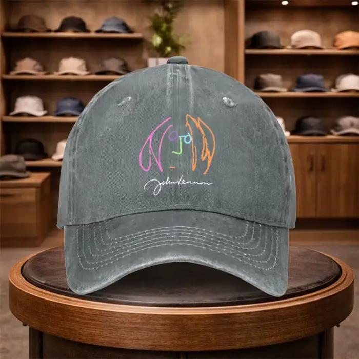 Casquette de baseball pour homme John Lennon avec motif abstrait coloré, réglable pour une tenue déc