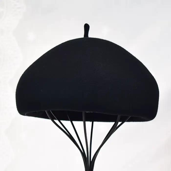 Béret de Style français pour femmes, chapeaux d'hiver, casquette classique en laine chaude, bonnet p