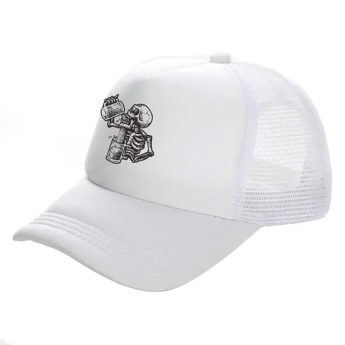 Casquettes de camionneur Cool Drunk Skull pour hommes et femmes, chapeaux de mode drôles, casquette