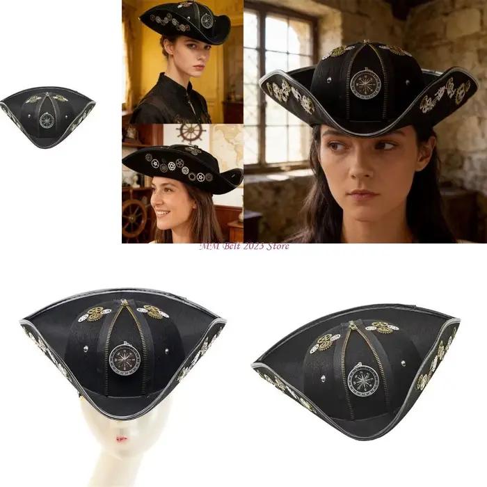 49ME – chapeau Pirate élégant pour femmes hommes, accessoires Costume Cosplay unisexe, équipement à