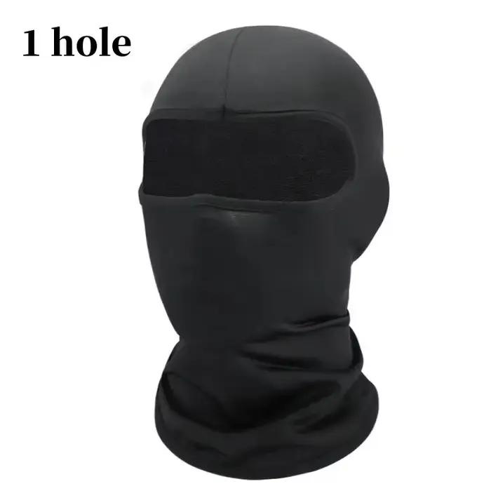 Cagoule d'été noire intégrale sans trou pour homme et femme, protection solaire UV, pour vélo, moto,