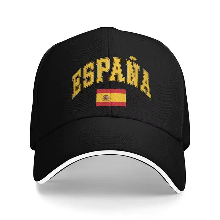 Casquette de baseball unisexe avec drapeau espagnol, design Hip Hop, pour hommes, été, décontractée,