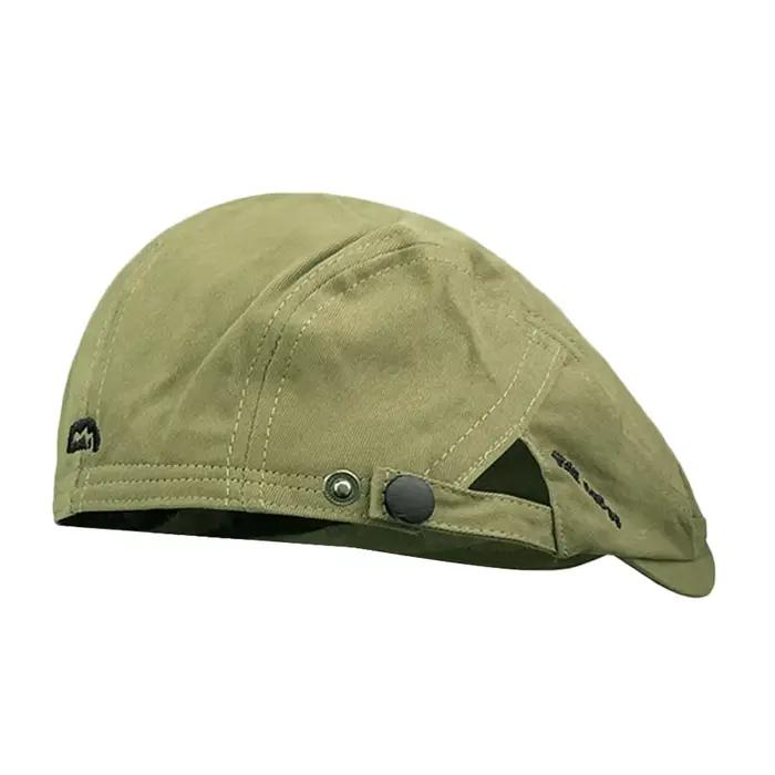 Béret brodé décontracté, casquette de journal en coton Vintage, vêtements avant et arrière, chapeau