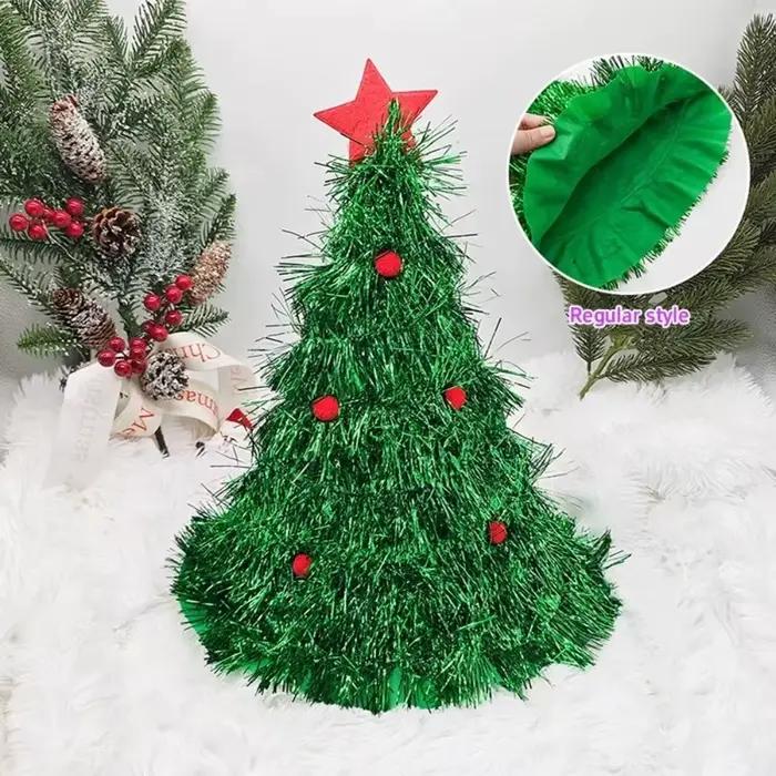 Chapeau de Noël à Pompons Colorés Scintillants, Accessoire de Fête, Chapeau Thème Noël pour Jeu de R