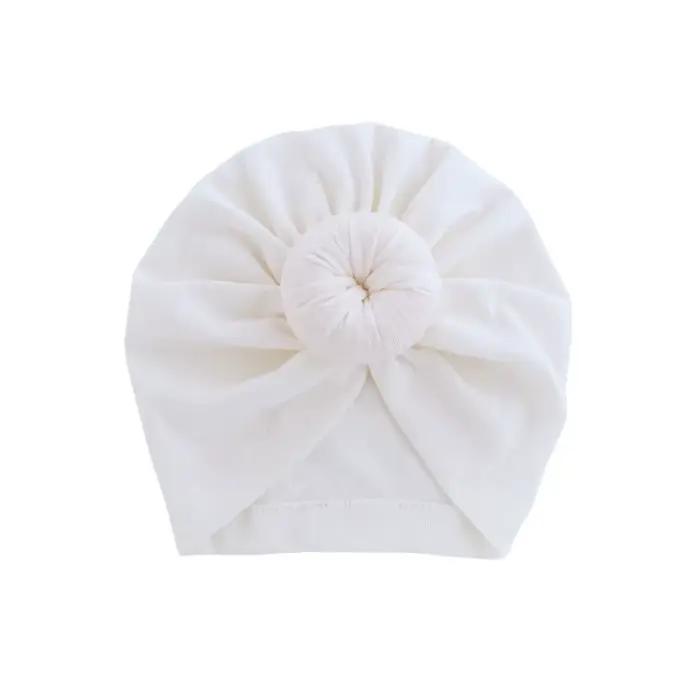 Chapeau bébé Turban couleur unie bébé fille garçons chapeau accessoires de cheveux enfant en bas âge