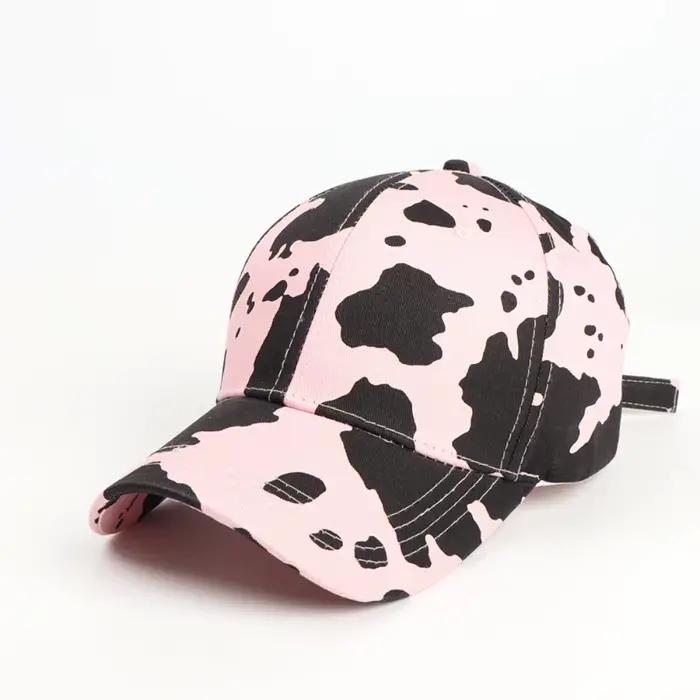 Casquette de baseball à motif vache à carreaux, style Instagram, avec 4 options de couleurs. Confort