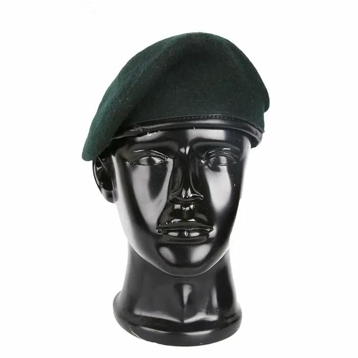 Béret en laine des Forces spéciales de l'armée britannique et américaine, béret vert noirâtre, casqu