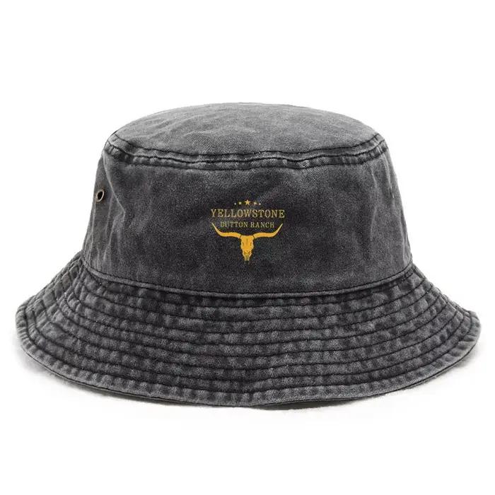 Chapeau Bob Yellowstone 2025 Tendance, Style Vintage Délavé, Protection Solaire UV pour Hommes, Chap