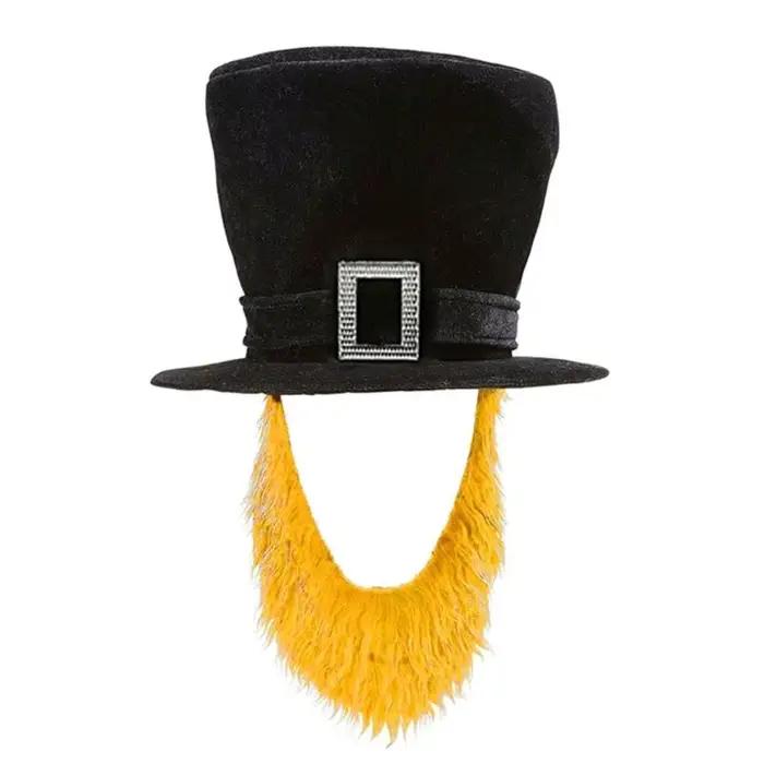 A52E Chapeau pirate adulte avec accessoire fête d'Halloween barbe attachée 55 à 60 Taille tête tissu