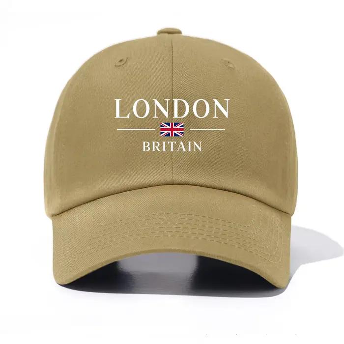 Casquette de Baseball imprimée London pour adultes, chapeau de papa réglable et doux, Style rétro mi
