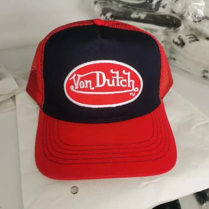Casquette de baseball VON DUTCH en maille brodée pour homme, style chauffeur de camion