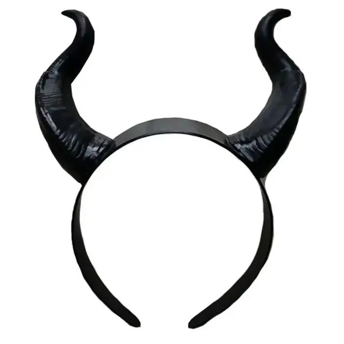 Couvre-chef en corne de diable rouge, couvre-chef de Cosplay reine noire pour filles, couvre-chef d'