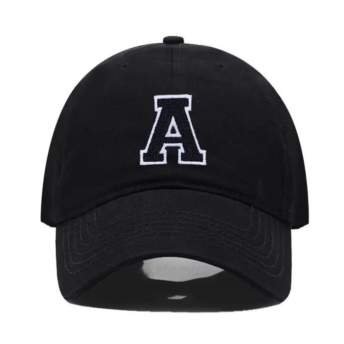 Casquette de baseball brodée avec initiales A-Z pour hommes et femmes, casquette de sport à visière