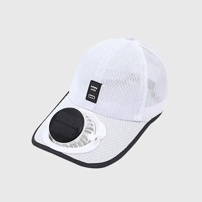 Chapeau solaire avec ventilateur pour hommes et femmes, protection UV, chapeau de soleil avec ventil