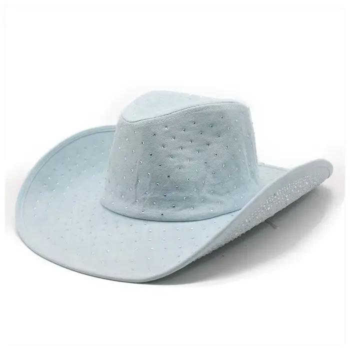 Cowboy Western femmes casquette rétro hommes PanamaJazz chapeau eau diamant Sombrero Hombre fête mar
