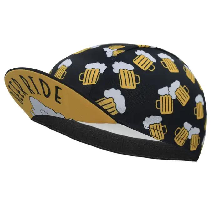 Casquette de cyclisme noire, chapeau de vélo de route drôle, couvre-chef de vélo de dessin animé pou