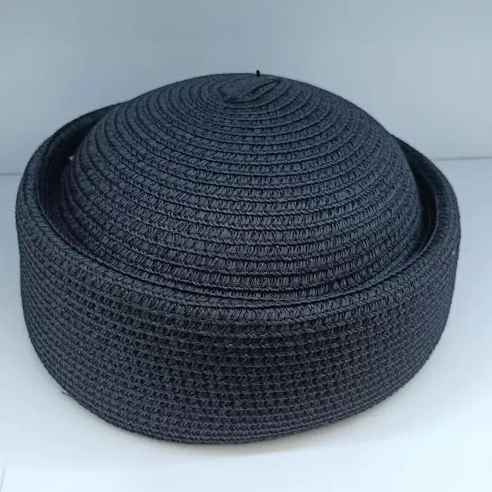 Chapeau de paille style pillbox, Béret d'été, Chapeaux de soleil, Chapeau Fedora rétro japonais, Cha