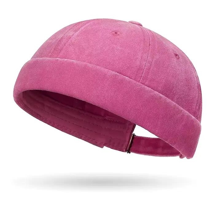 Casquette Hip-hop délavée style streetwear à visière souple - Chapeau de fermier unisexe et polyvale
