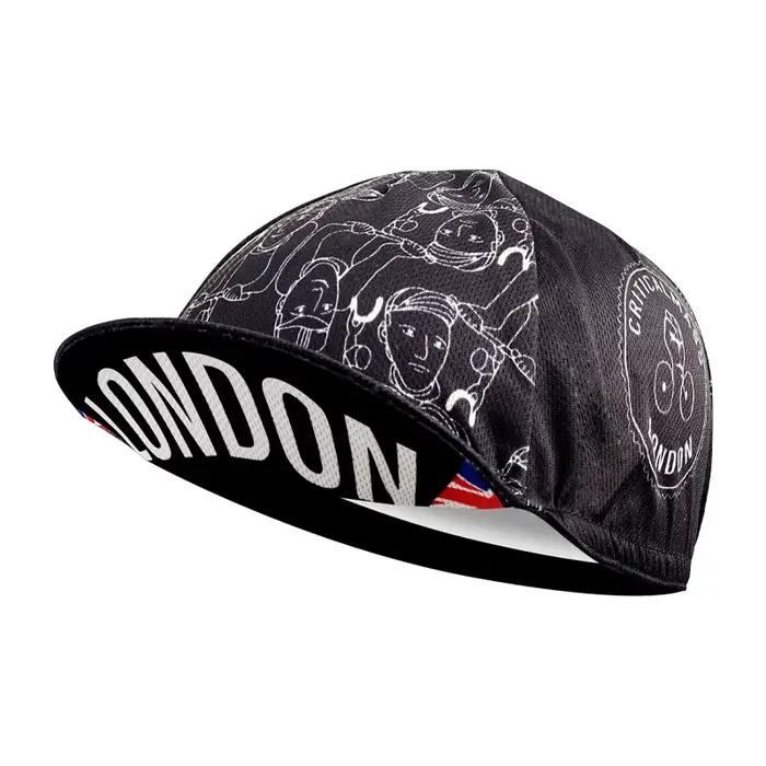 Casquette de cyclisme rétro rouge série noire casquettes de cyclisme en polyester les plus populaire