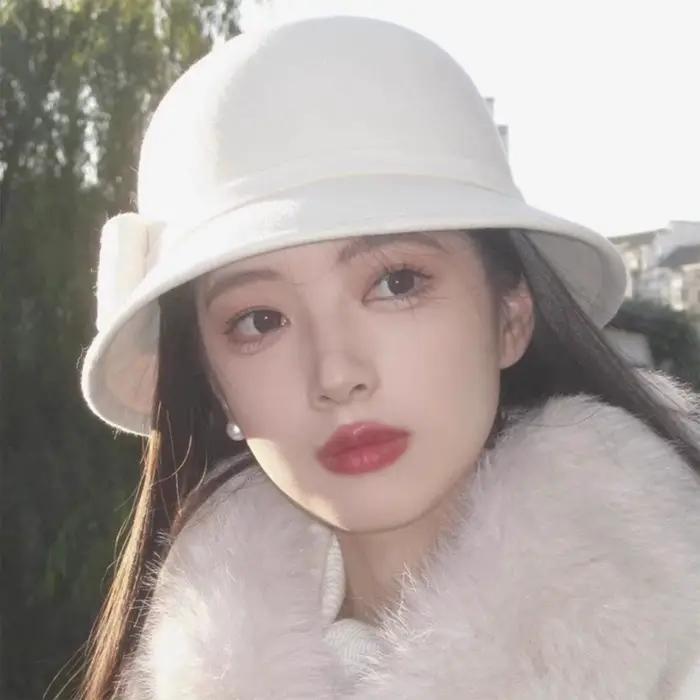 Chapeau en laine à la mode, seau polyvalent, Vintage, britannique, à la mode pour femmes, couvre-che