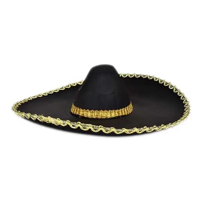 Chapeaux de plage Style ethnique Sombrero chapeau grand chapeau de soleil respirant mexique chapeau
