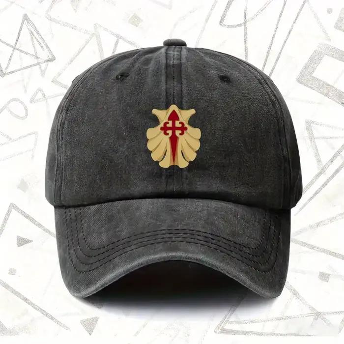 1 pièce, casquette vintage délavée « Camino De Santiago », casquette de baseball unie pour hommes et