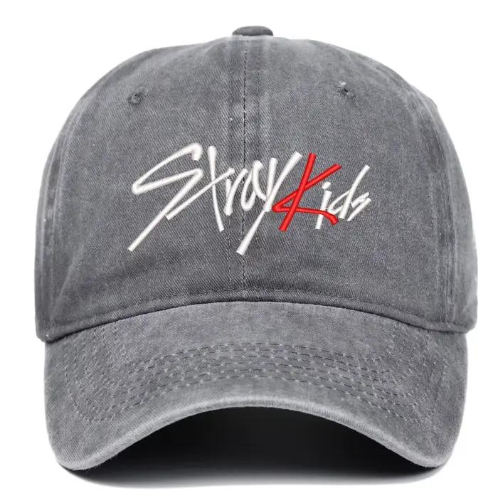 Casquette de baseball brodée en coton pur version coréenne SKZOO K-pop 2026Idol, pour hommes et femm